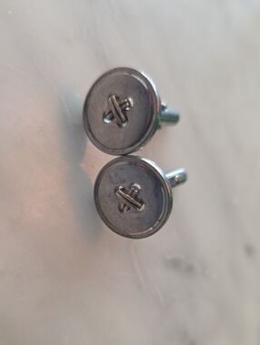 Classic Brooks Brothers Sterling Silver Button Cufflinks - Men's Accessories